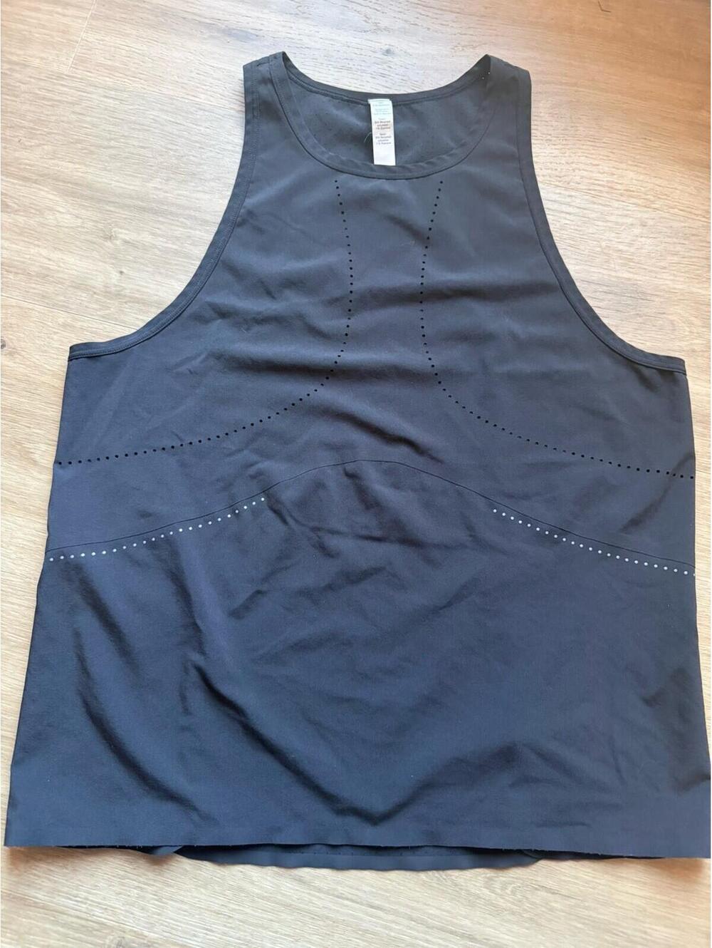 Lululemon Tank Top Women’s 8 Black Find Your Pace Running Reflective Breathable